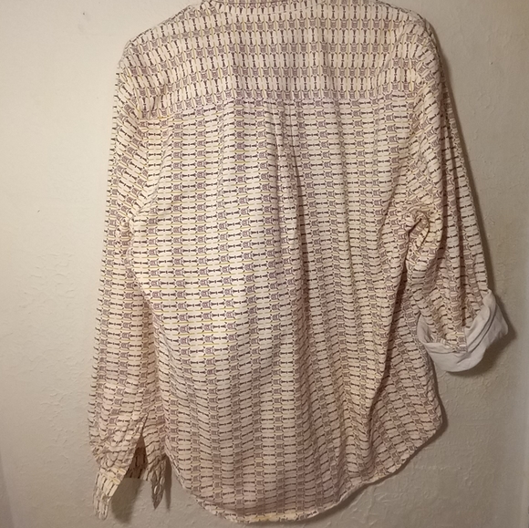 WeSC Men's Yellow Print Casual Button Down Long Sleeve Shirt NWOT / M - Picture 6 of 7